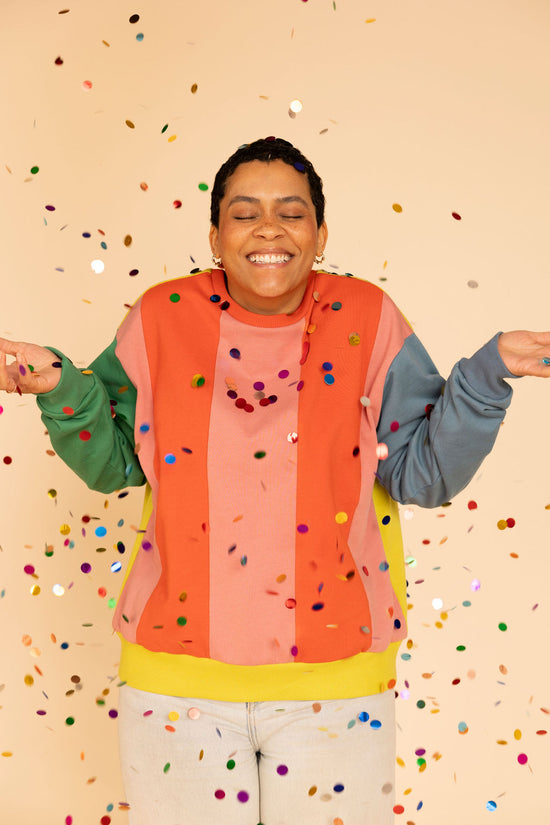 Crewneck Colorblock Multicolore (fit M-L)