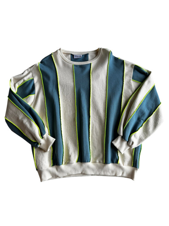 Pull Colorblock fil Néon (fit XL)