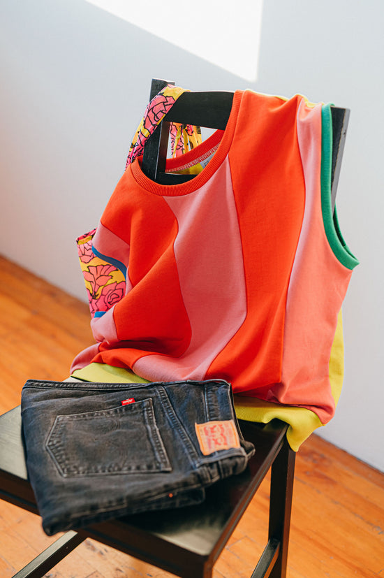 Multicolor Colorblock Tank Top