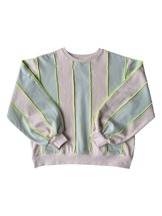 Pull Colorblock fil Néon