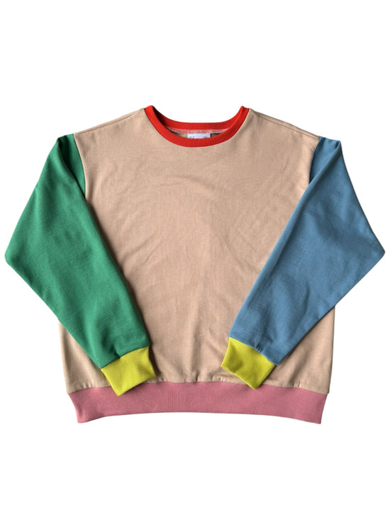 Crewneck Colorblock Beige (Taille S-M)