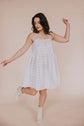 Robe babydoll en coton vichy pêche