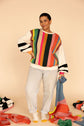 Pull Colorblock Multicolore N&B