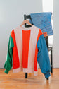 Pull Colorblock Orange et Crème