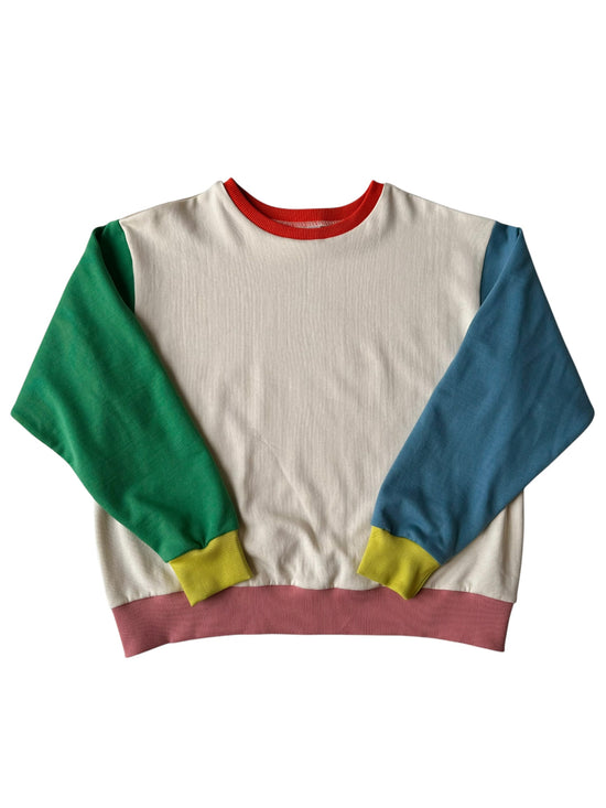 Crewneck Colorblock Beige et Multicolore