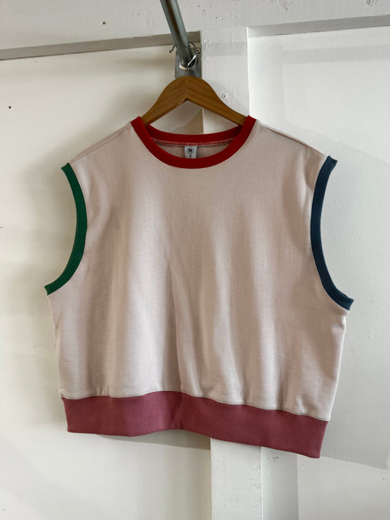 Débardeur crème et Multicolore