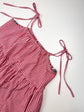 Robe midi à bretelles vichy rouge