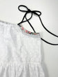 Embroidered cotton babydoll dress with straps