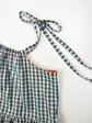 Robe babydoll à bretelles carreauté