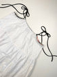 Embroidered cotton babydoll dress with straps