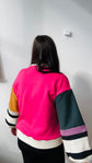 Colorblock B&amp;W Sweater