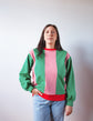 Pull Colorblock Vert et Rose