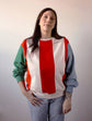 Pull Colorblock Orange et Crème