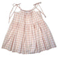 Robe babydoll en coton vichy pêche
