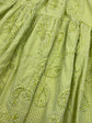 Robe à bretelles en coton vichy lime