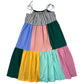 Robe Upcycling Colorblock et N&B