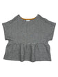 Black Vichy Peplum Top