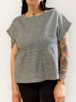 Black Vichy Peplum Top