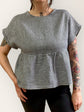 Black Vichy Peplum Top