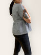 Black Vichy Peplum Top